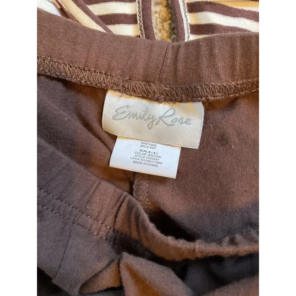 Emily Rose Girls Thanksgiving Outfit. Dress with Leggings. Size 8